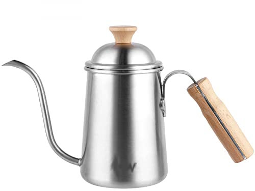 Siqi Schwanenhals-Wasserkocher - Pour Over Wasserkocher - Präzisions-Auslauf und Thermometer - Barista-Standard Handtropf-Tee- und Kaffeekessel für Induktion und alle Herdplatten 650m'l