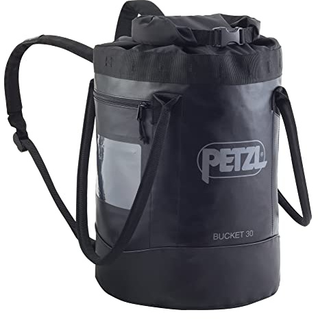 PETZL, Bucket 30, Self -Supporting Holder Bag, Black, 30 Liters, Unisex-Adult
