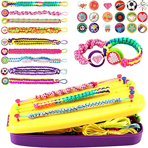 Kazaigou Arts et travaux manuels pour les enfants de 8 à 12 ans, kit de fabrication de bracelets d'amitié pour filles, kit de fabrication de bijoux, cadeaux de Noël pour enfants de 6-12 ans