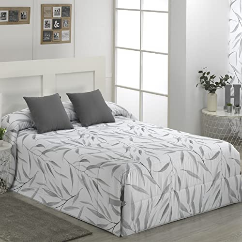 Lanovenanube Edredón Conforter Bambu Gris Cama 150, 250g Microfibra