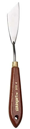 KINGART 910-4 Angled Palette Knife and Painting Tool for Scraping, Mixing and Painting with Oil and Acrylic Paints