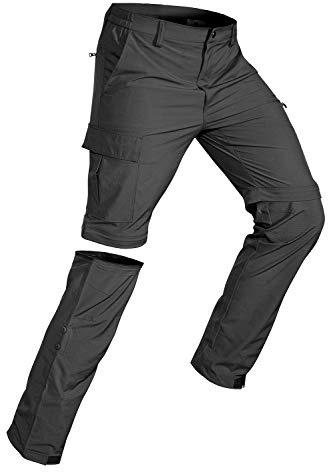 Wespornow herr zip-off-vandringsbyxor, avtagbara vandringsbyxor, ventilerande utomhusbyxor, arbetsbyxor, snabbtorkande sommarbyxor, funktionella byxor med 5 fickor