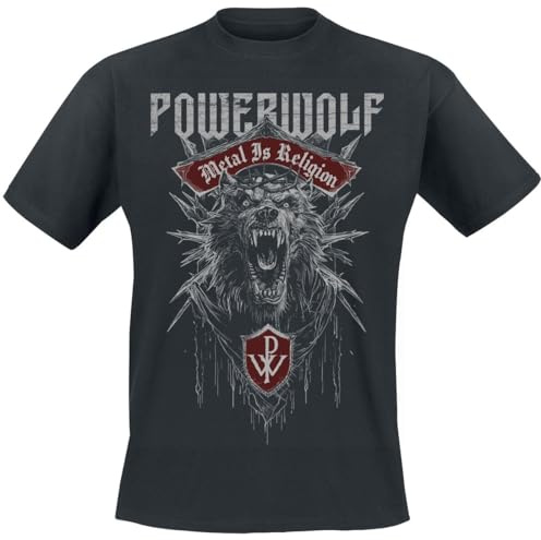 Powerwolf Chaos Crest Männer T-Shirt schwarz S 100% Baumwolle Band-Merch, Bands