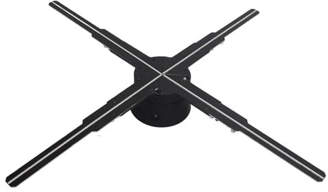 Diyeeni Ventilateur D'Hologramme 3D 19,7 Pouces Projecteur D'Hologramme 3D 2K HD Affichage Publicitaire Projecteur Vidéo Hologramme 3D à L'œil Nu Compatible pour Les Magasins d'affaires,