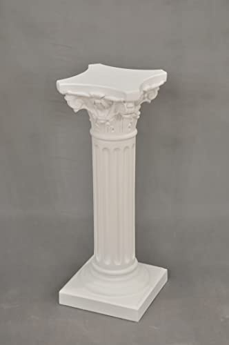 Cinar Columna decorativa de estilo antiguo, mesa auxiliar, soporte para flores, 75 cm de altura,