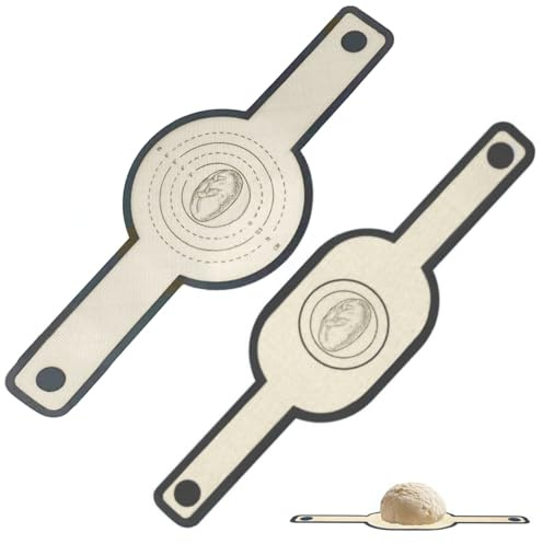 2 stycken bakmattor i silikon, silikonmatta, bakning, oval och rund brödslinga återanvändbar silikonbakmatta med långt handtag för ugnsdeg
