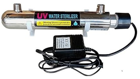 Reverse Osmosis Water System Under Sink 110/220 Stainless Steel UV Water Sterilizer, Ultraviolet Tube Lamp Direct Drink Disinfection Filter, Aquarium Fish Tank Purifier for Under Sink Home Domestic