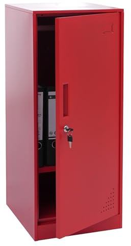 Mendler Taquilla HWC-P63, 90 x 38 x 45 cm, acero, color rojo