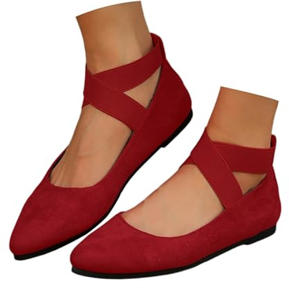 Ballerine da donna, sportive, medievali, con supporto per l'arco del piede, leggere, traspiranti, eleganti, per feste tradizionali Dirndl Slingpumps