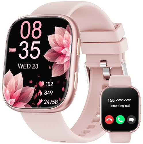 Mingtawn Orologio Smartwatch Donna, 1,83'' Orologio Intelligente Chiamate Bluetooth, Smart Watch con 100+ Modalità Sportive/Sonno/Cardiofrequenzimetro/SpO2 per Android IOS- Regalo Perfetto Donna