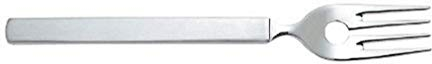 Alessi 4180/17 Dry Fourchette à Poisson en Acier Inoxydable 18/10 Brillant à Manche Satiné, Set de 6 Pièces, Argenté