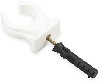 Generisch Rohrclip Clipser Rohrhalter 14-15/16-18/20-22/25-28 50 stück (25-28 mm) Weiß