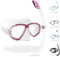 Cressi Perla & Mexico - Combo Set Dive/Snorkeling Mask & Snorkel, Adult Unisex,Transparent/Pink