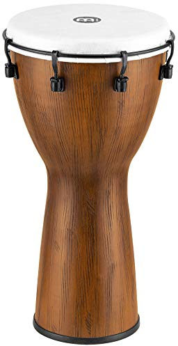 Meinl Percussion Alpine Djembe Instrument - Mittelgroße Handtrommel - Mechanisches Stimmsystem - Durchmesser 10 Zoll - Kunststoff, Braun (ADJ10-BW)