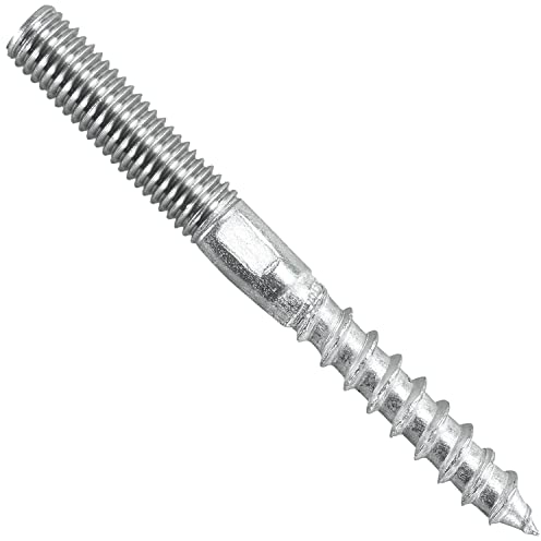 Lot de 10 vis à double filetage - Inoxydable - Vis à double filetage - Vis à bois - Vis à double filetage - Vis d'écartement - Avec partie hexagonale et entraînement Torx (M8x80)