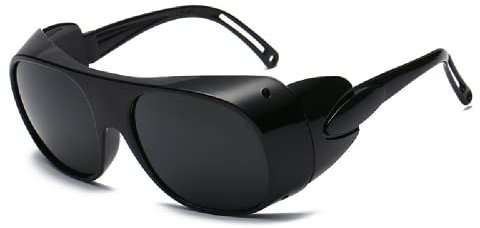 Lunettes de soudage de sécurité, anti-rayures, protection UV, lunettes de soudeur pour soudage, coupe et soudage TIG (gris foncé)