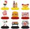 Lot de 9 décorations de fête pour barbecue, fête prénatale, centres de table, décorations de pique-nique en nid d'abeille pour fête prénatale, fête d'anniversaire d'été
