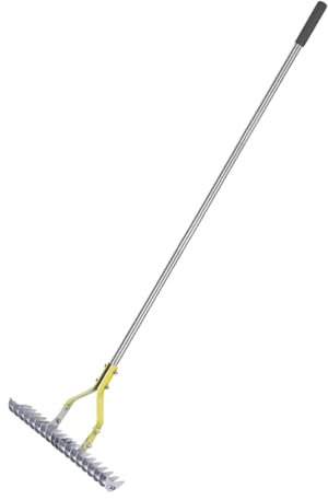Râteau de jardin, scarificateur manuel en métal – Scarificateur manuel, râteau pour , desserreur de gazon robuste en métal et acier inoxydable