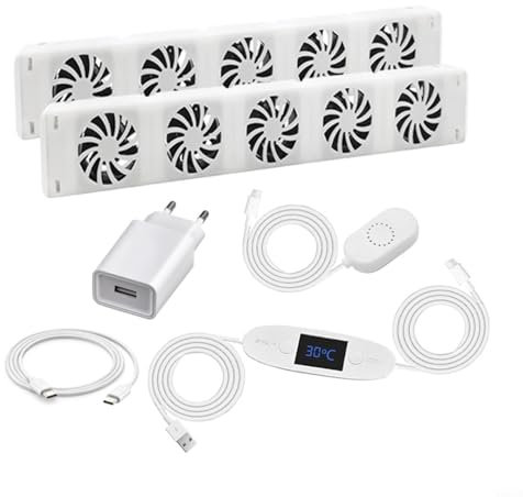 WIIYENA Intelligenter Heizkörperventilator, Smartes Heizgebläse Für Heizungen,Langlebiger Heizverstärker Für Unterheizungen Und Heizkörper, Temperatursensor, Automatischer Fanheizer(MXRV-202)