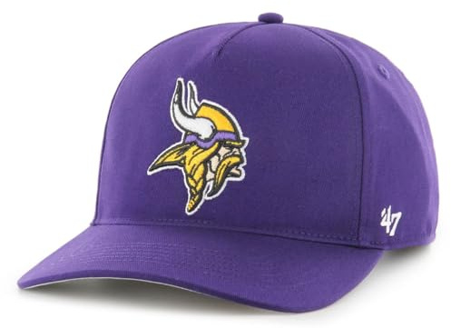 '47 NFL Minnesota Vikings Hitch RF Unisex Baseball Cap, Adjustable Snapback Strap, Team Logo, Colour Purple
