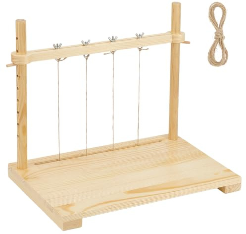BENECREAT Set di Telai per Cucito e Rilegatura Da 40x24cm, Strumenti Fai Da Te per La Rilegatura di Libri con Corda di Canapa per Lavori di Rilegatura Fai Da Te e Forniture per Cucire