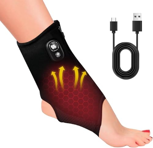 OBEST Heated Foot Warmer Five-Speed Adjustable Temperature,Heated Socks Rechargeable 3000mAh,Ankle Warmers for Hunting, Camping, Hiking, Walking, Fishing, Cycling, Outdoor Work