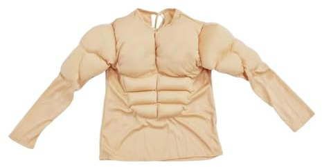 kesurpae Barnbyggare Muskeldräkt Kostym Realistisk Halloween Cosplay Festkläder Barn Bodysuit Tyg Mode Cosplay Dräkt Pojkar Och Bekväm Att Bära, Beige, M
