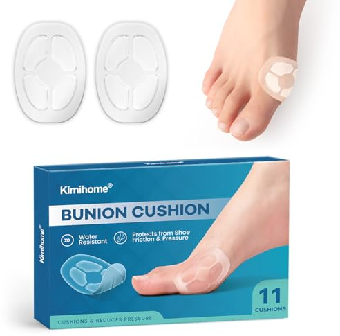 Kimihome Protectores de Gel para Juanetes con Hidrogel – Almohadillas para juanetes - Protector Dedos Pie Suave, Previene Rozaduras, Resistente al Agua y Sudor – Pack de 11