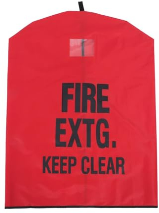 Beavorty Funda Protectora para Extintor de Incendios 75x100 Cm Resistente al Agua y Anticongelante, Cubierta Industrial Roja para Extintores de 50 Kg, Uso Exterior en Almacenes y Zonas