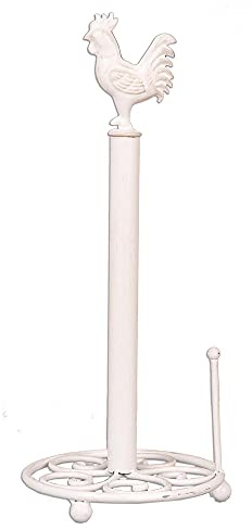 Clayre & Eef 6Y0518W Küchenrollenhalter/Papierrollenhalter/Rollenhalter Stehend Eisen Ø 18 * 43 cm