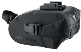 Topeak Wedge DryBag (QuickClick, Medium) – Waterproof 210D/420D Nylon Saddle Bag with Seam-Sealed Construction, Reflective Printing, Safety Light Clip & Quick Mount System