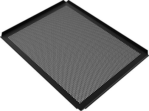 LEHRMANN Plaque aluminium perforée 45,5 x 37,5 cm avec revêtement antiadhésif Plaque pâtissière de cuisson Comparable/remplaçable four Siemens Bosch Neff