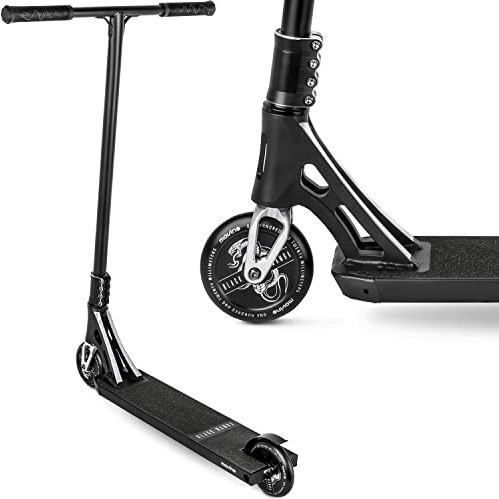 Movino Black Mamba Stunt Scooter Profi-Roller | Professioneller Stunt Roller | SCS-Kompressionssystem | Kickscooter mit 110mm Rad | XXL 6061 Aluminium-Deck | Tragfähigkeit: 100 kg