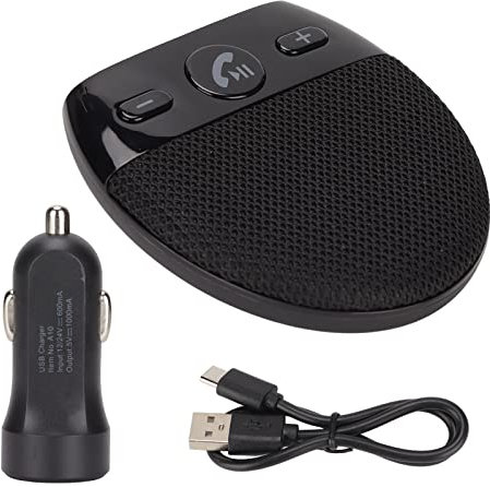 Car Bluetooth Phone System, Hands Free Bluetooth Car Phone Kit, Bluetooth 5.0 Car Sun Visor, Annunciation Tone, Omnidirectional Microphone Mini Speaker.