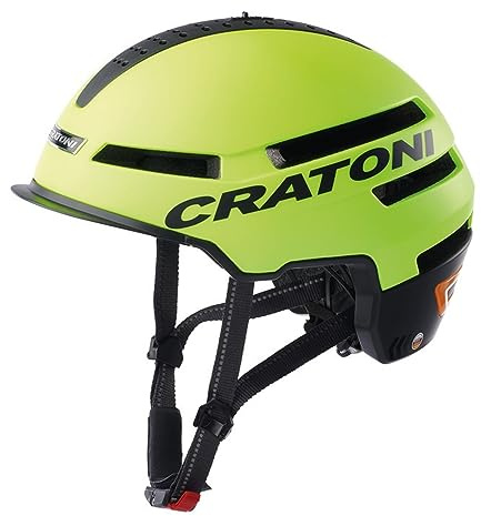 Cratoni Unisex – Erwachsene Smartride Helme, Neongelb Matt, M EU