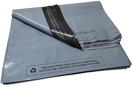 MSDS-SOLUTIONZ 10 Mailing Bags 17x22 – Large Parcel Bags, Durable Grey Postage Bags for Clothes vinted, Strong mailing Bags Large self Seal Packaging