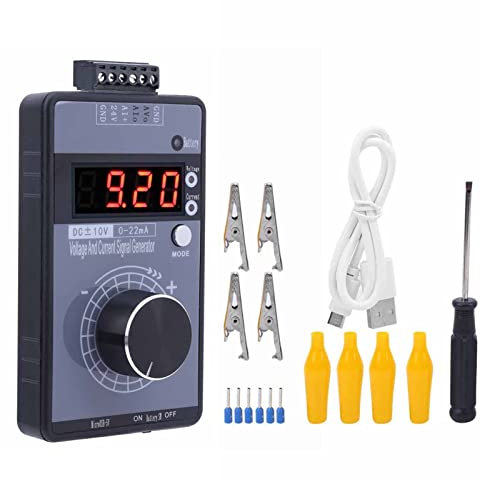 Strömgenerator, spänningsgenerator, DC-gränssnitt 0–10 V 0/0–22mA, 4-siffrig simulatordisplay, för felsökning av PLC-panel
