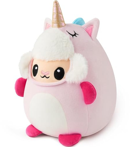 JOYIN Kuscheltie Einhorn 26 x 17 x 17cm Plüschkissen Plüschtier Ausgestopftes Tier Spielzeug Kuschelkissen Geschenk Plüschkissen über für Kinder Jungen Mädchen 3 Jahren
