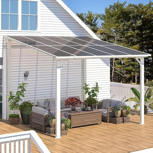 UNIONLINE Aluminium-Pavillon, Metallmarkisen, Pavillons, Pergola, Robuste Metall-Pergola (Weiß, 3 x 3 m)