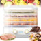 5-Tray Food Dehydrator Machine, 35-75℃ Temperature Control and 48-Hour Timer for Mushroom, Beef Jerky, Herbs, Meat, Fruit, Dog Treats white