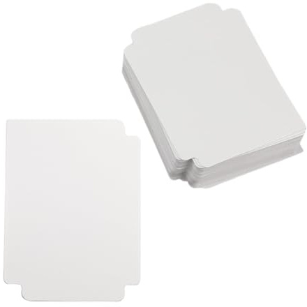 50 Piezas Separadores de Tarjetas Card Divider de Plástico Reutilizables Separadores de Clasificación de Tarjetas para Juegos, Artículos Deportivos, Blanco