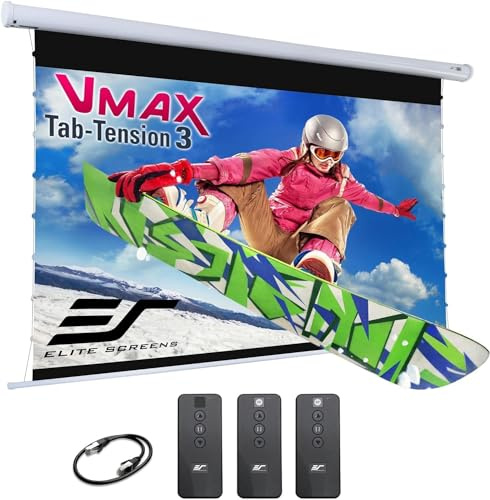 Elite Screens VMAX Tab Tension 3 115 16:9 Projector Screen VMAXT115XWH3
