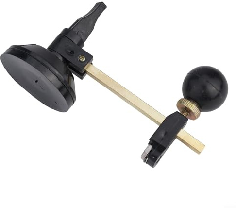 Niceminiwall Cortador de vidrio circular multifunción con radio de corte ajustable y base de ventosa, escala de precisión para corte preciso de vidrio en bricolaje, manualidades y trabajos
