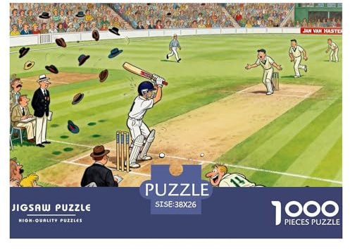 Londra Cricket Match Puzzle in Legno Impermeabile Puzzles Da 1000 Pezzi Per Adulti Colorati Giochi Educativi