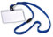 Durable Namensschild (mit Textilband 10, 60 x 90 mm, Bandlänge 44 cm) Packung à 10 Stück, blau, 813907