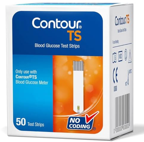 Ascencia Contour TS Diabetic Blood Glucose Test Strips 50