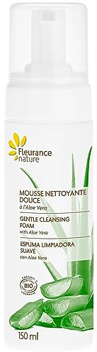 Mousse Nettoyante Douce à l'aloe vera, Fleurance Nature,150ml, certifié bio Cosmos Ecocert, soin visage naturel, 26149