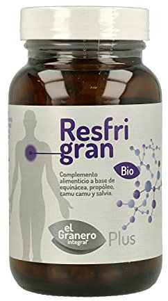 El Granero Integral - Complemento Alimenticio - Resfrigran Bio - 90 Cápsulas - A Base de Extractos de Equinácea, Propóleo y Salvia - Refuerza el Sistema Inmune - Fuente Natural de Vitamina C