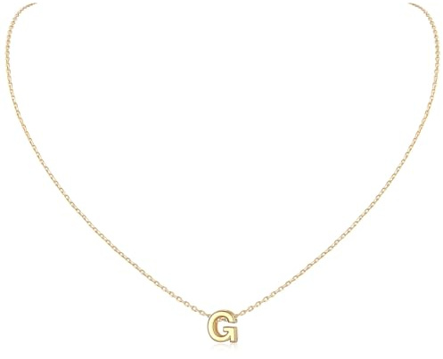 ChicSilver Collanina Donna Sottile Lettera Collana Lettera G Collane in Argento con Iniziale G con Confezione Regalo