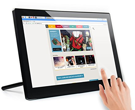 Waveshare 13,3 tum IPS-kontrollskärm, kapacitiv pekskärm, 1920 x 1 080 upplösning, med hölje av härdat glas, stöder Raspberry Pi/Windows PC/Jetson Nano/spelkonsol (nr